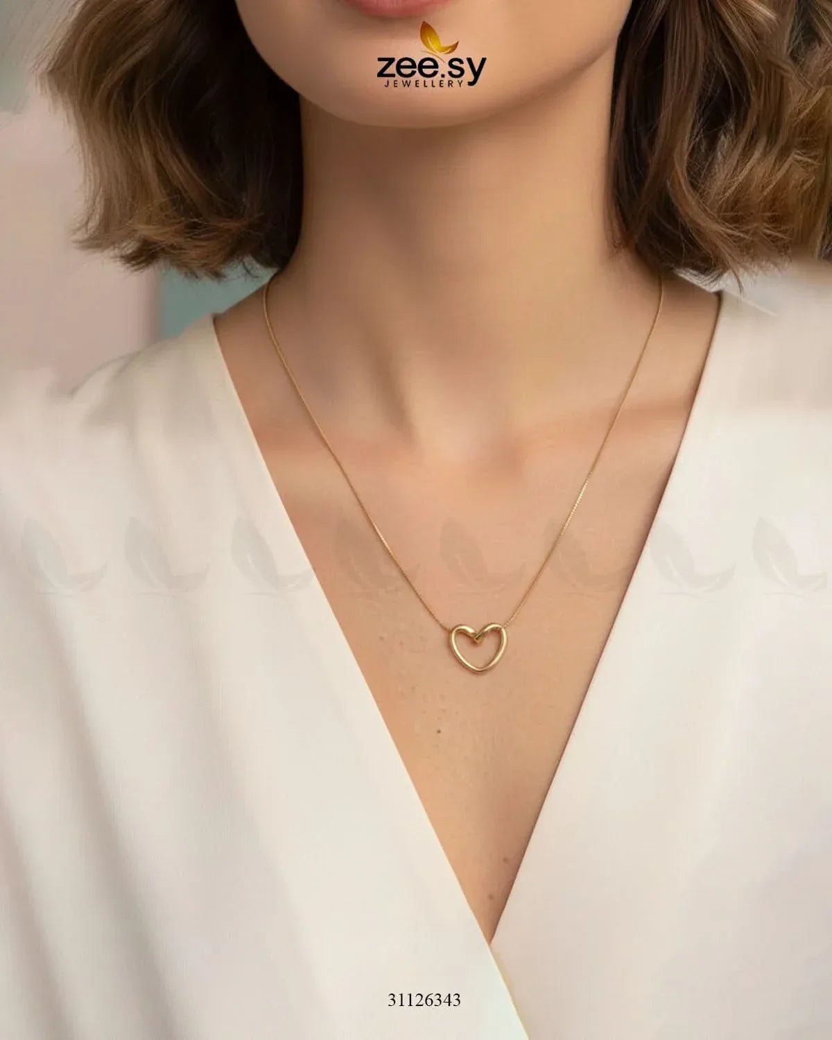 Hallow Heart Pendant Set Pendant - Zeesy Jewellery Pakistan | Premium Artificial & Imitation Jewellery