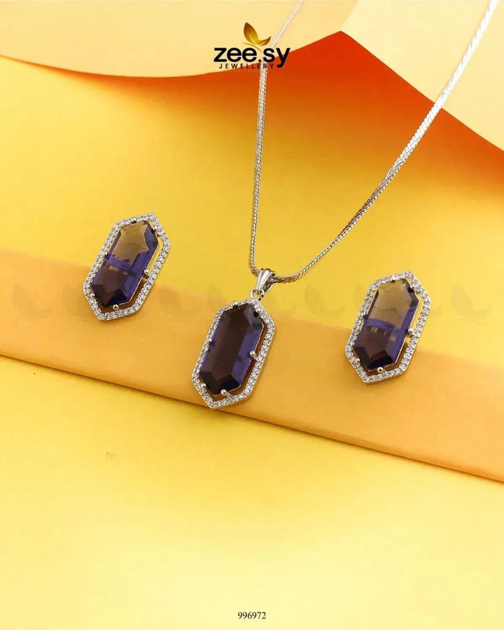 Jade Pendant set Purple Pendant - Zeesy Jewellery Pakistan | Premium Artificial & Imitation Jewellery