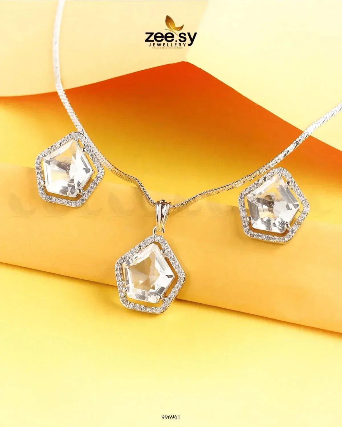 Daimond Pendant Set - Zeesy.pk