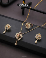 PENDANT-0100 Golden Champagne Pendant - Zeesy Jewellery Pakistan | Premium Artificial & Imitation Jewellery