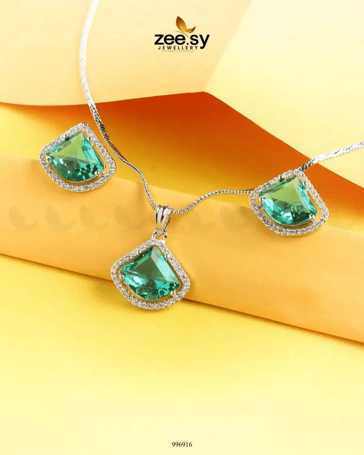 Meissa Pendant Set Teal Pendant - Zeesy Jewellery Pakistan | Premium Artificial & Imitation Jewellery