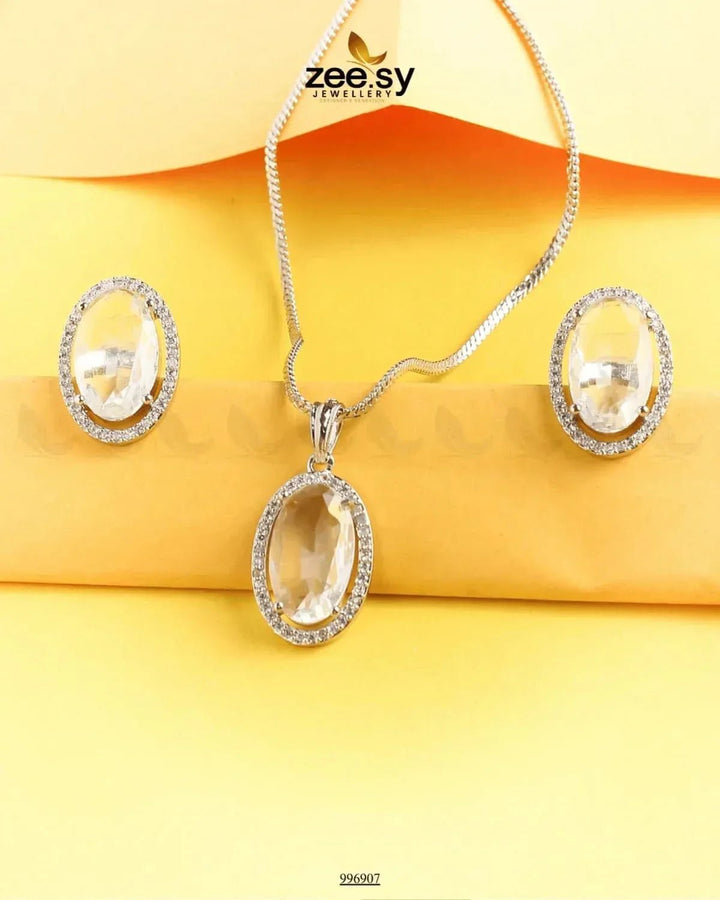Polaris Pendant Set White Pendant - Zeesy Jewellery Pakistan | Premium Artificial & Imitation Jewellery