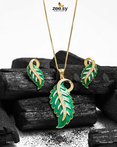 Pendant-0005 Green Pendant - Zeesy Jewellery Pakistan | Premium Artificial & Imitation Jewellery