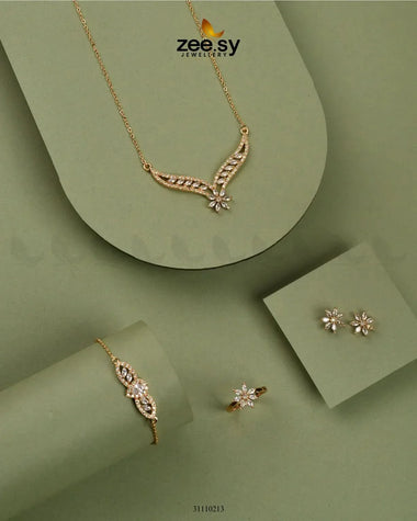 Wrenna Pendant Gold Pendant - Zeesy Jewellery Pakistan | Premium Artificial & Imitation Jewellery