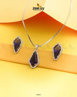 Gladiolus Pendant Set - Zeesy.pk