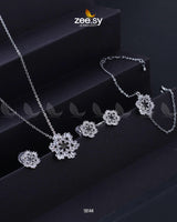 Snowflake Pendant Set - Zeesy.pk