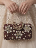 Elegant Ruby Crystal Clutch Bag