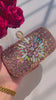 Rose Petal Crystal Clutch Bag