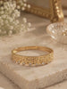 Sculptural Textured Crystal Cuff Bracelet