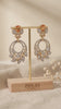 Golden Royal Round Zirconia Earrings