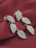 Leaf Zircon Dangle Earrings