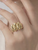 Modern Fluted Organic Cocktail Ring