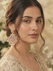 Ivory Carved Kundan Chandbalis Earrings