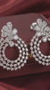 Silver Glimmering Crystal Danglers Earrings