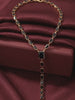 Modern Baguette Gemstone Y Chain