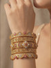 Gulnar Ruby Filigree Zirconia Bangles