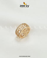 Checkerboard Ring Rings - Zeesy Jewellery Pakistan | Premium Artificial & Imitation Jewellery
