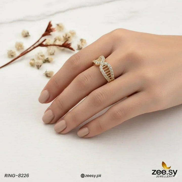 Malabar Bold Zirconia Ring Rings - Zeesy Jewellery Pakistan | Premium Artificial & Imitation Jewellery