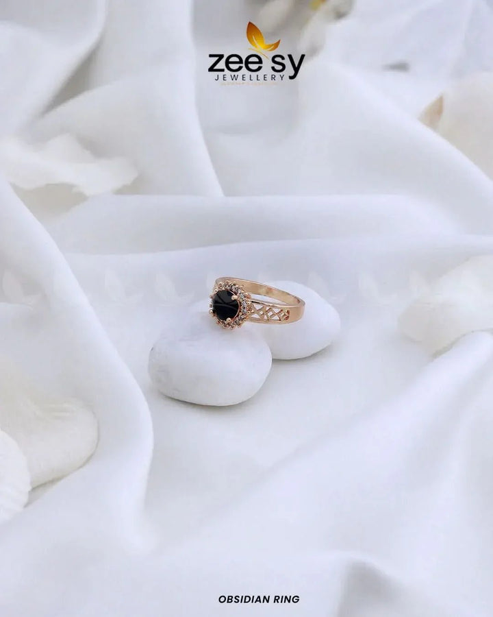 Obsidian Ring 19 Rings - Zeesy Jewellery Pakistan | Premium Artificial & Imitation Jewellery