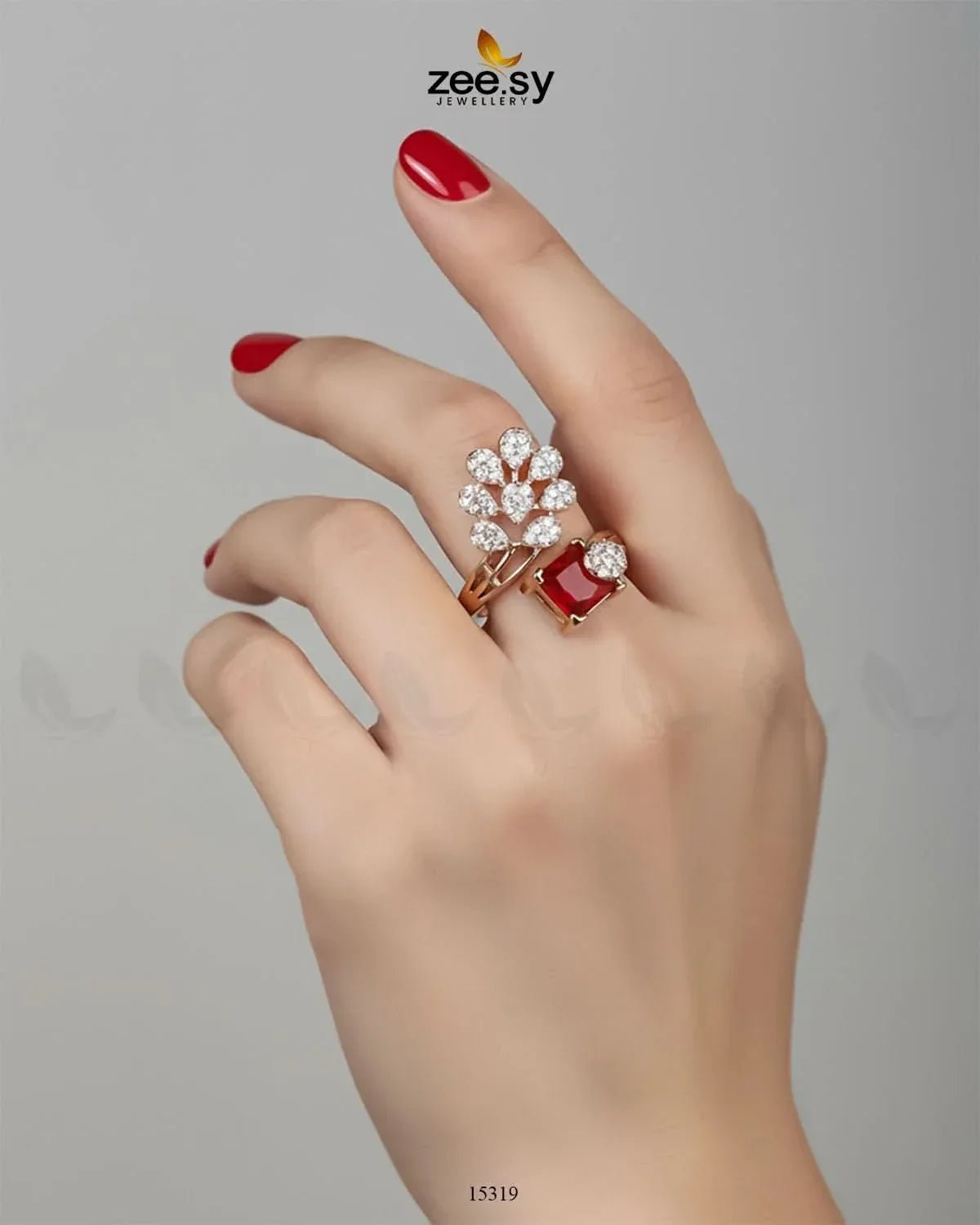 Delicate Leaf Ring - Zeesy.pk