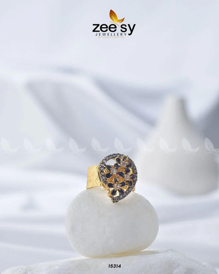 Hurrem's Ring Blue Rings - Zeesy Jewellery Pakistan | Premium Artificial & Imitation Jewellery