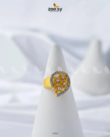 Hurrem's Ring Yellow Rings - Zeesy Jewellery Pakistan | Premium Artificial & Imitation Jewellery
