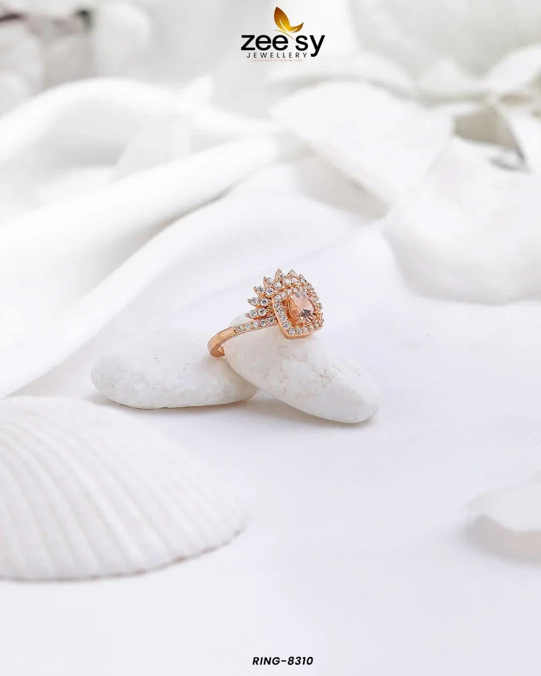Ring-8310 Champagne Rings - Zeesy Jewellery Pakistan | Premium Artificial & Imitation Jewellery