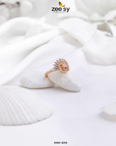 Ring-8310 Champagne Rings - Zeesy Jewellery Pakistan | Premium Artificial & Imitation Jewellery