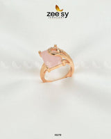 Elegance Ring Mint Pink Rings - Zeesy Jewellery Pakistan | Premium Artificial & Imitation Jewellery
