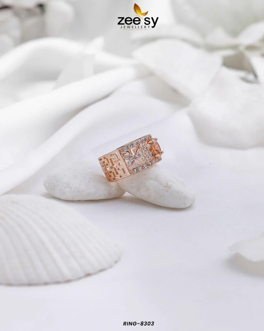 Ring-8303 Champagne Rings - Zeesy Jewellery Pakistan | Premium Artificial & Imitation Jewellery