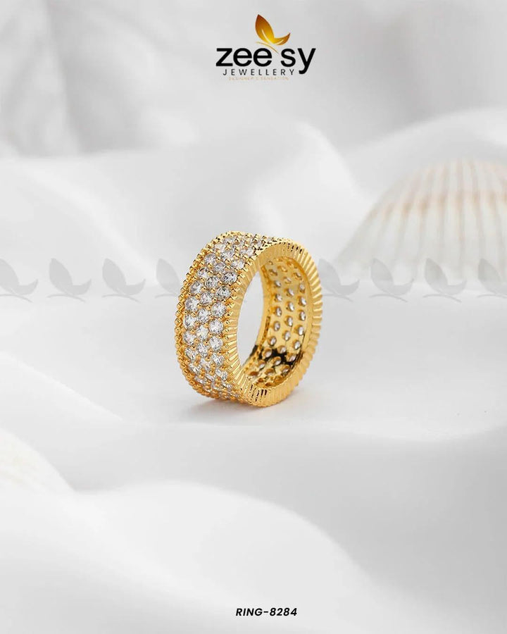 RING-8284 Golden Rings - Zeesy Jewellery Pakistan | Premium Artificial & Imitation Jewellery
