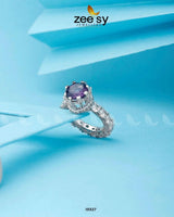 Moana Ring Silver Purple Rings - Zeesy Jewellery Pakistan | Premium Artificial & Imitation Jewellery