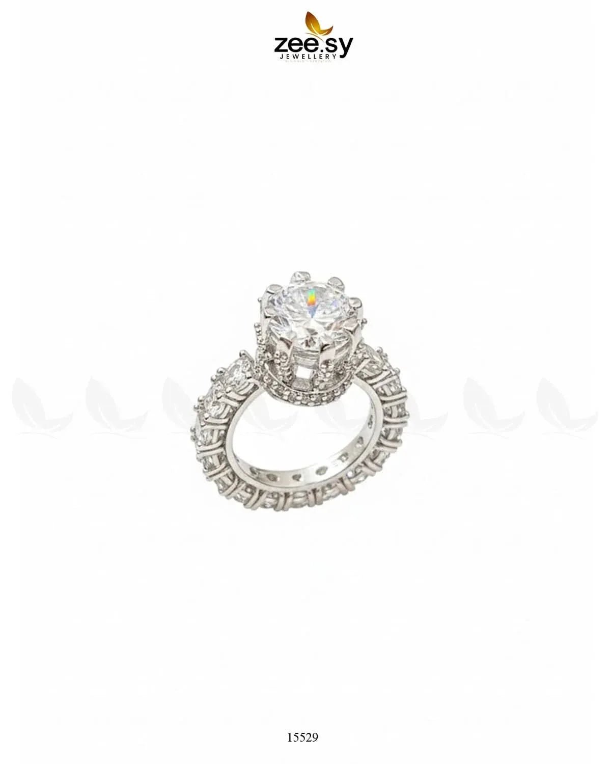 Moana Ring Silver White Rings - Zeesy Jewellery Pakistan | Premium Artificial & Imitation Jewellery