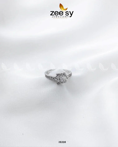 Exclusive Zircon Ring Silver Rings - Zeesy Jewellery Pakistan | Premium Artificial & Imitation Jewellery
