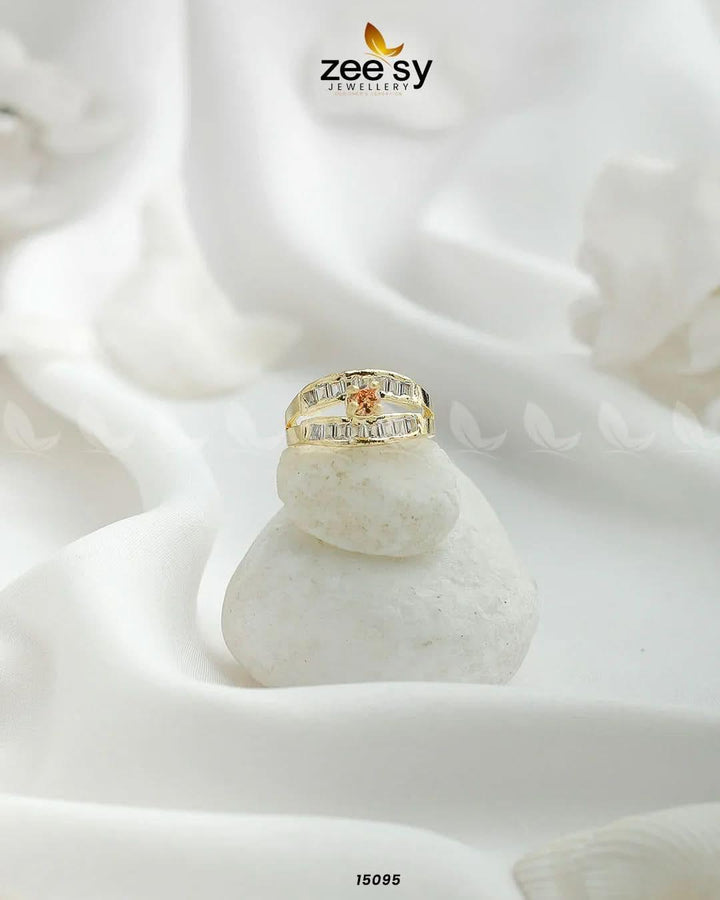 Mirage Ring Golden Champagne Rings - Zeesy Jewellery Pakistan | Premium Artificial & Imitation Jewellery