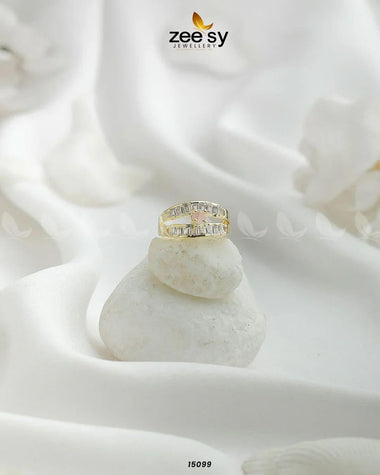 Mirage Ring Golden Pink Rings - Zeesy Jewellery Pakistan | Premium Artificial & Imitation Jewellery