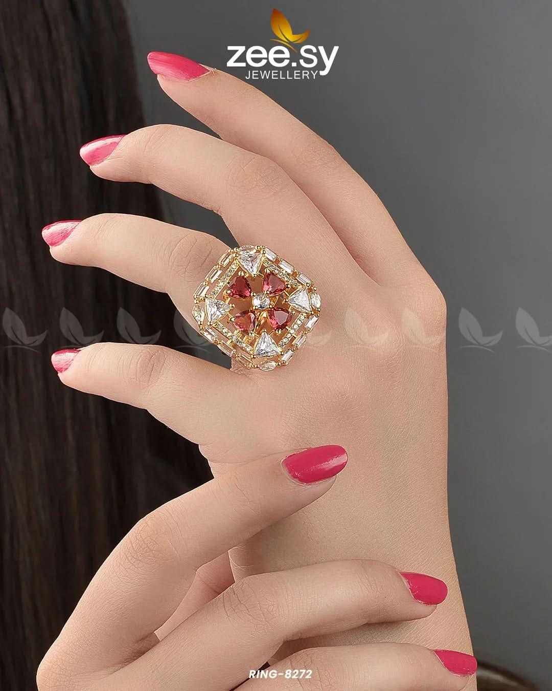 Cubic Ring-8272 Rings - Zeesy Jewellery Pakistan | Premium Artificial & Imitation Jewellery