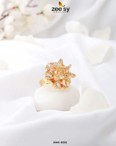 RING-8092 Champagne Rings - Zeesy Jewellery Pakistan | Premium Artificial & Imitation Jewellery