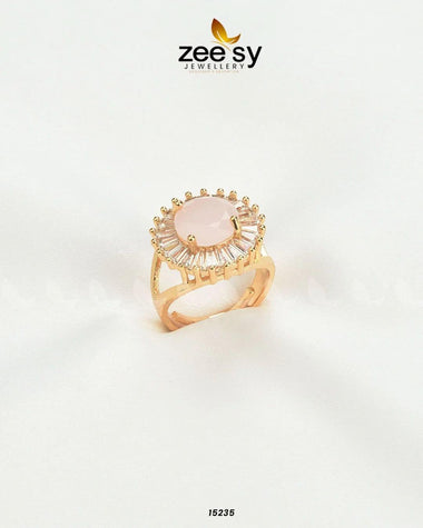 Sapphire Ring Mint Pink Rings - Zeesy Jewellery Pakistan | Premium Artificial & Imitation Jewellery