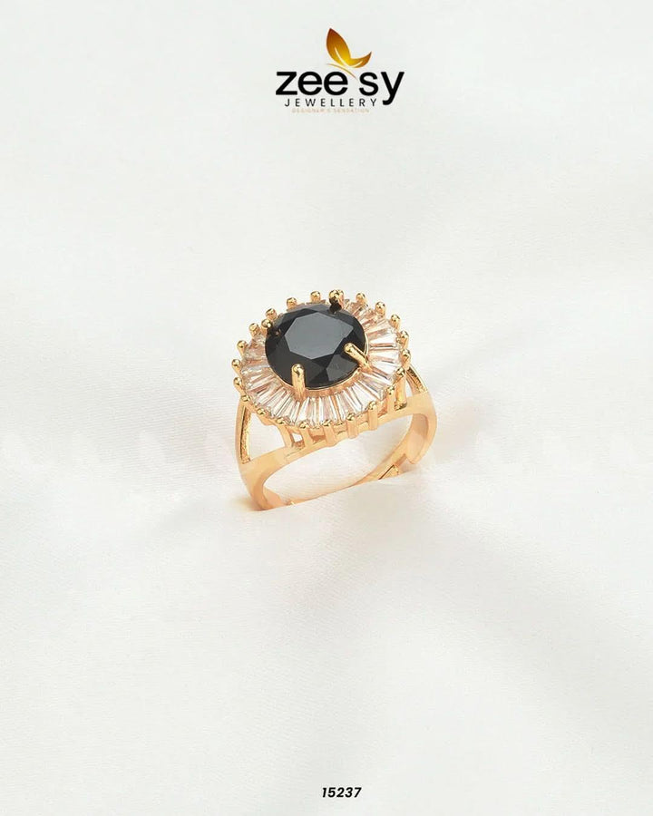 Sapphire Ring Black Rings - Zeesy Jewellery Pakistan | Premium Artificial & Imitation Jewellery