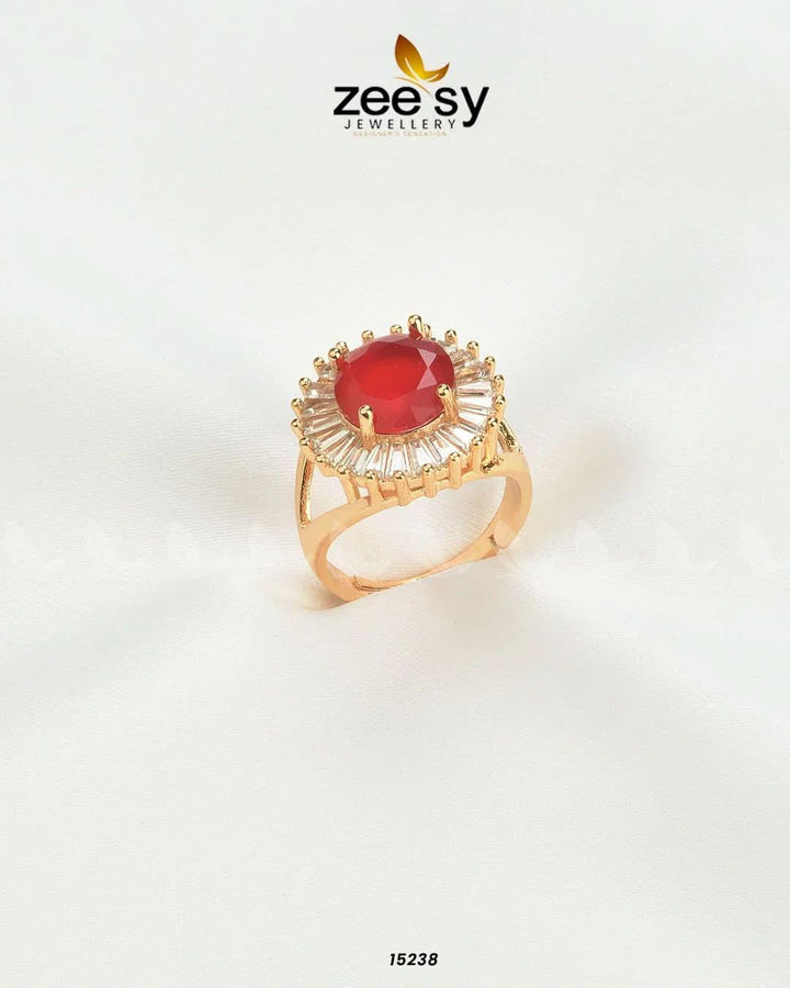 Sapphire Ring Red Rings - Zeesy Jewellery Pakistan | Premium Artificial & Imitation Jewellery