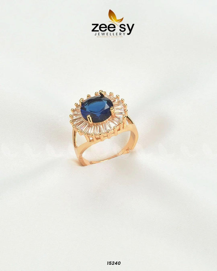 Sapphire Ring Blue Rings - Zeesy Jewellery Pakistan | Premium Artificial & Imitation Jewellery