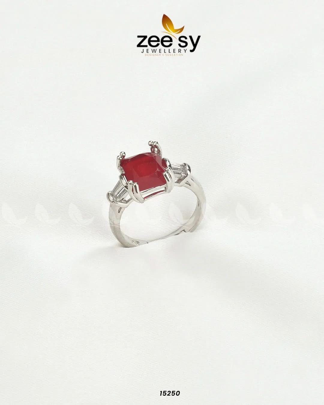 Dazzling Ring Red Rings - Zeesy Jewellery Pakistan | Premium Artificial & Imitation Jewellery