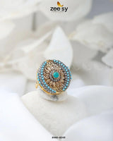 Zircon Cluster Ring-8245 Feroza Rings - Zeesy Jewellery Pakistan | Premium Artificial & Imitation Jewellery