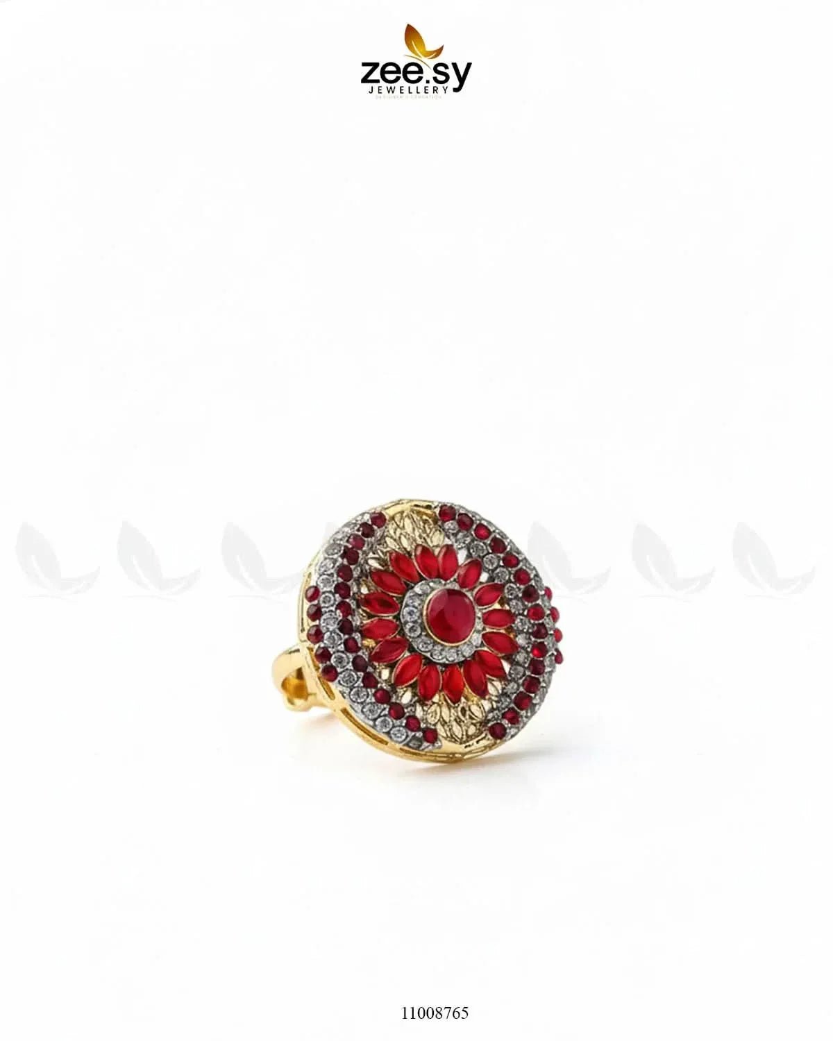 Zircon Cluster Ring-8245 Rings - Zeesy Jewellery Pakistan | Premium Artificial & Imitation Jewellery