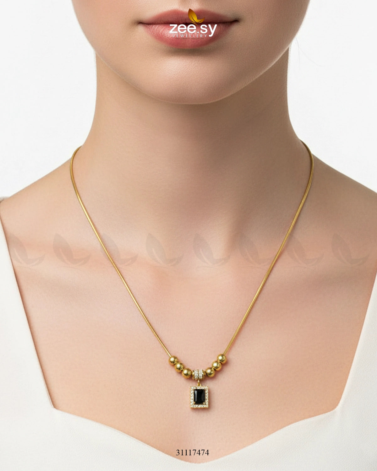 Thrum Chain Golden Black - Zeesy Jewellery