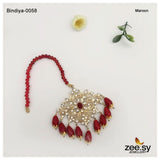 Bindiya-0058 Maroon bindiya - Zeesy Jewellery Pakistan | Premium Artificial & Imitation Jewellery