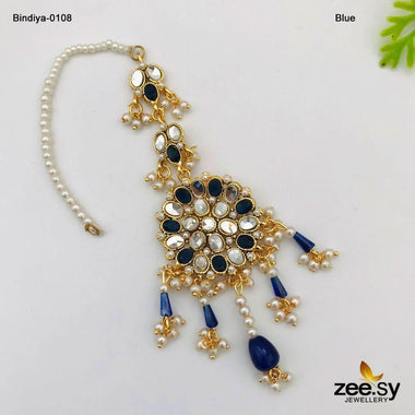 Bindiya-0108 Blue bindiya - Zeesy Jewellery Pakistan | Premium Artificial & Imitation Jewellery