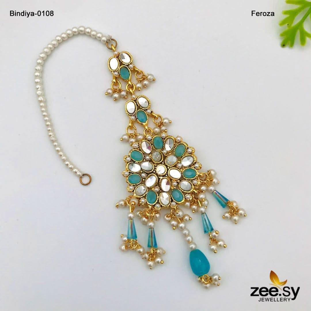 Bindiya-0108 Feroza bindiya - Zeesy Jewellery Pakistan | Premium Artificial & Imitation Jewellery