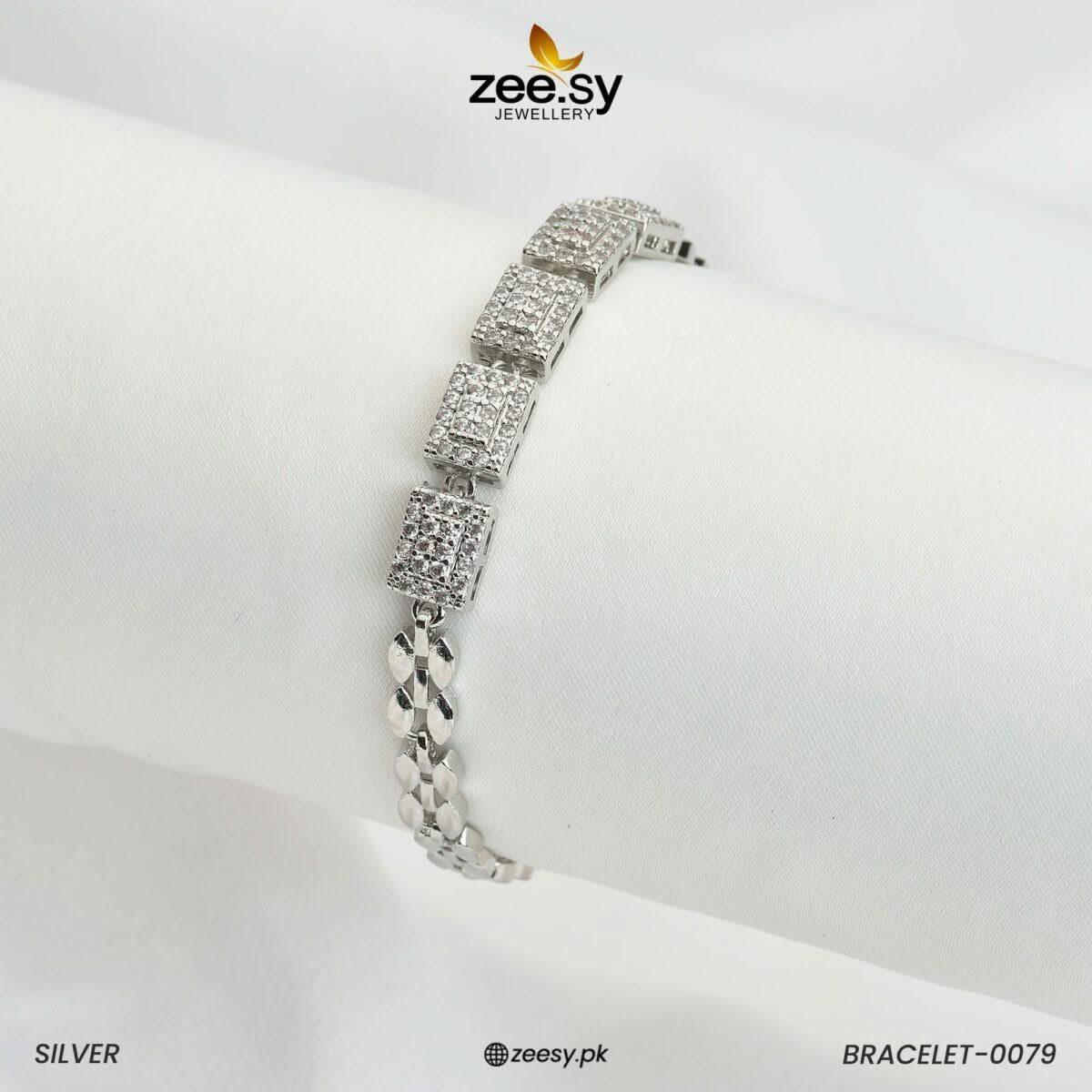 BRACELET-0079 Silver Bracelet - Zeesy Jewellery Pakistan | Premium Artificial & Imitation Jewellery